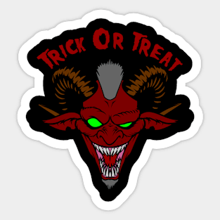 A scary Demon trick or treat Sticker